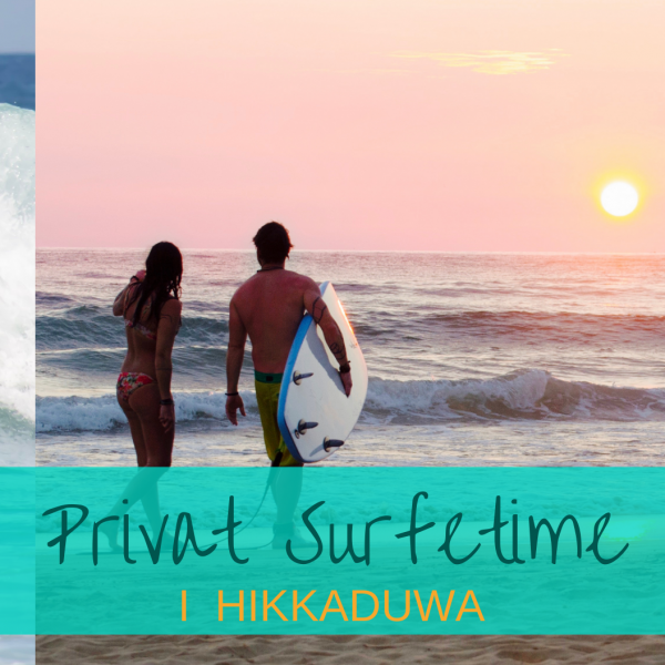 privat surfetime i Hikkaduwa lær å surfe med instruktør